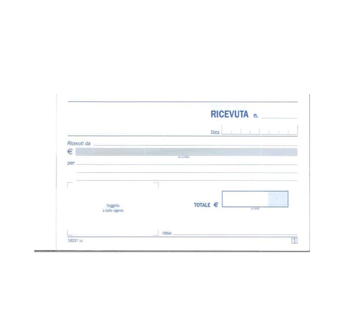 Blocco Ricevute Generiche 2 Copie