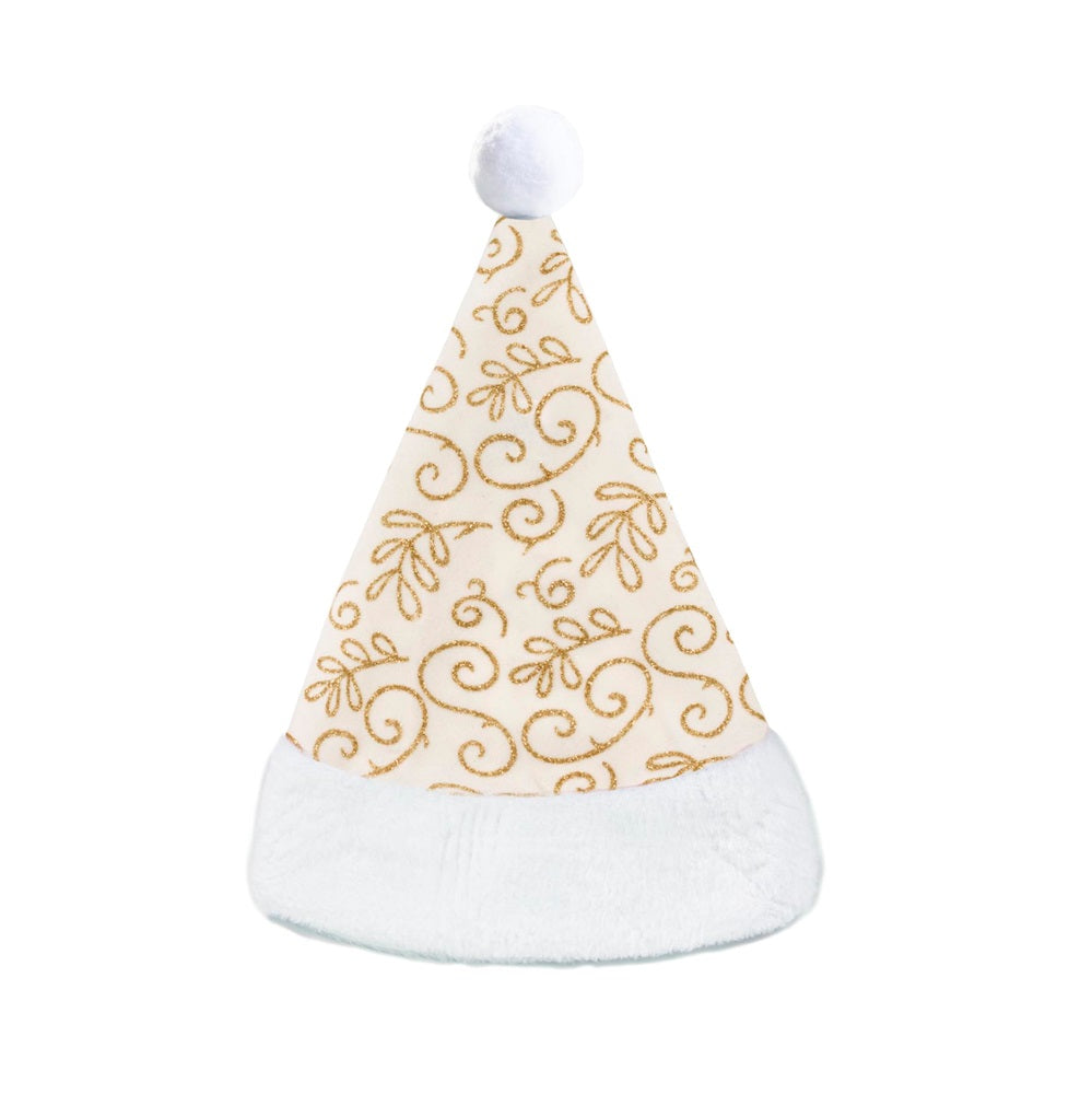 Cappello babbo natale bianco in Velluto