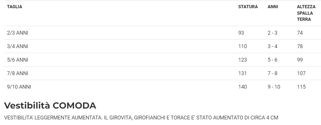 Costume Stella Cometa Tg 2/3 anni a 9/10 anni