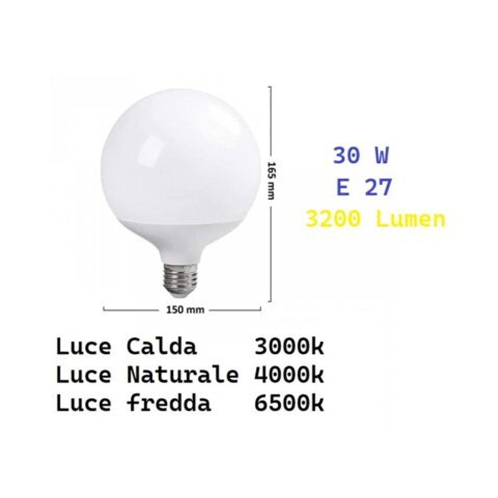 Lampadina LED a Forma di Globo 30W con Attacco E27
