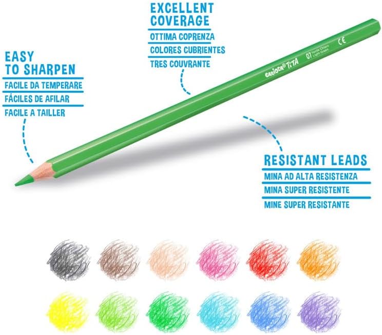 288 Pastelli Tita Carioca – Scatola Maxi Colori per Scuola e Creatività