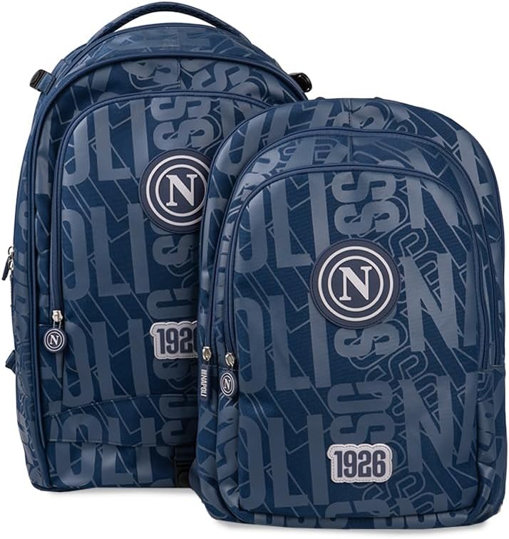 Zaino Trolley SSC Napoli 2027 Ruote e Spallacci con Mini Palla Omaggio 4in1