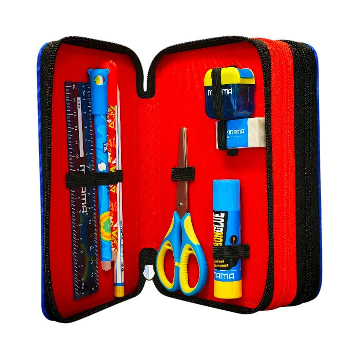 Astuccio 3 Zip Spiderman Completo Mitama - Astuccio Scuola Elementare