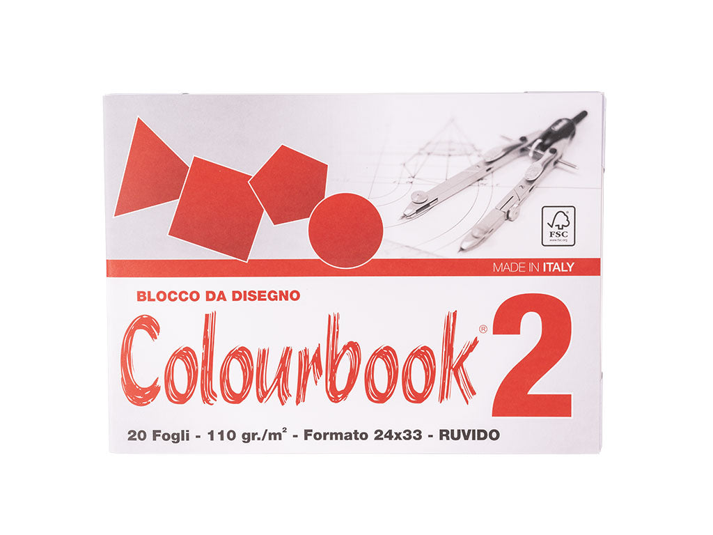 Blocco da Disegno C2 24x33 cm 110g – Riquadrato, Liscio e Ruvido