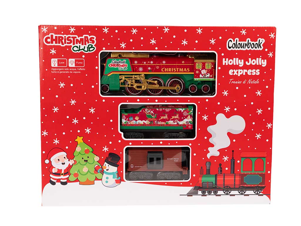 Trenino di Natale Colourbook Sotto l'Albero | Luci Suoni e Fumo Reale