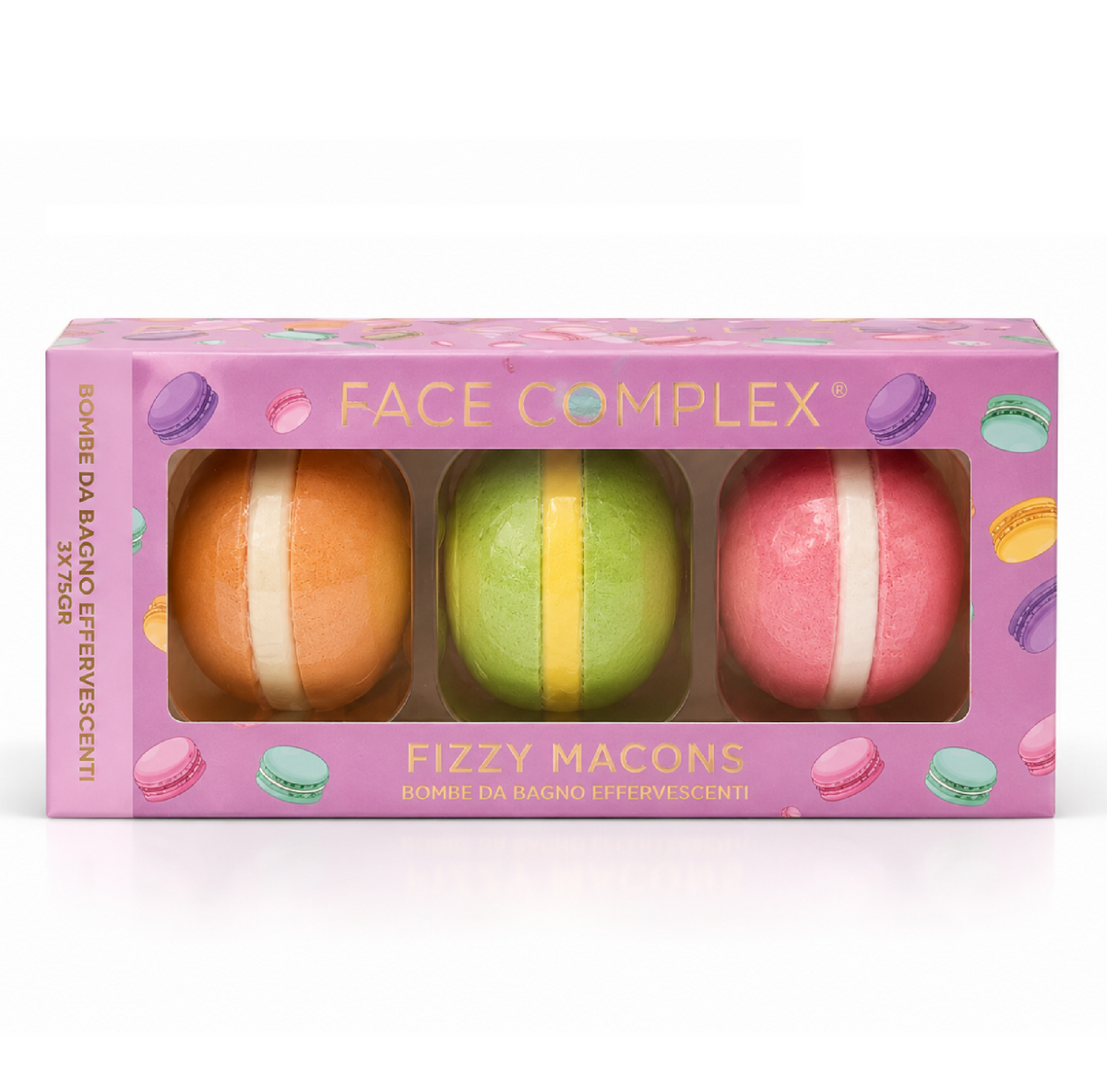 Face Complex Bombe da Bagno Effervescenti Fizzy | Set 3x 75g Relax
