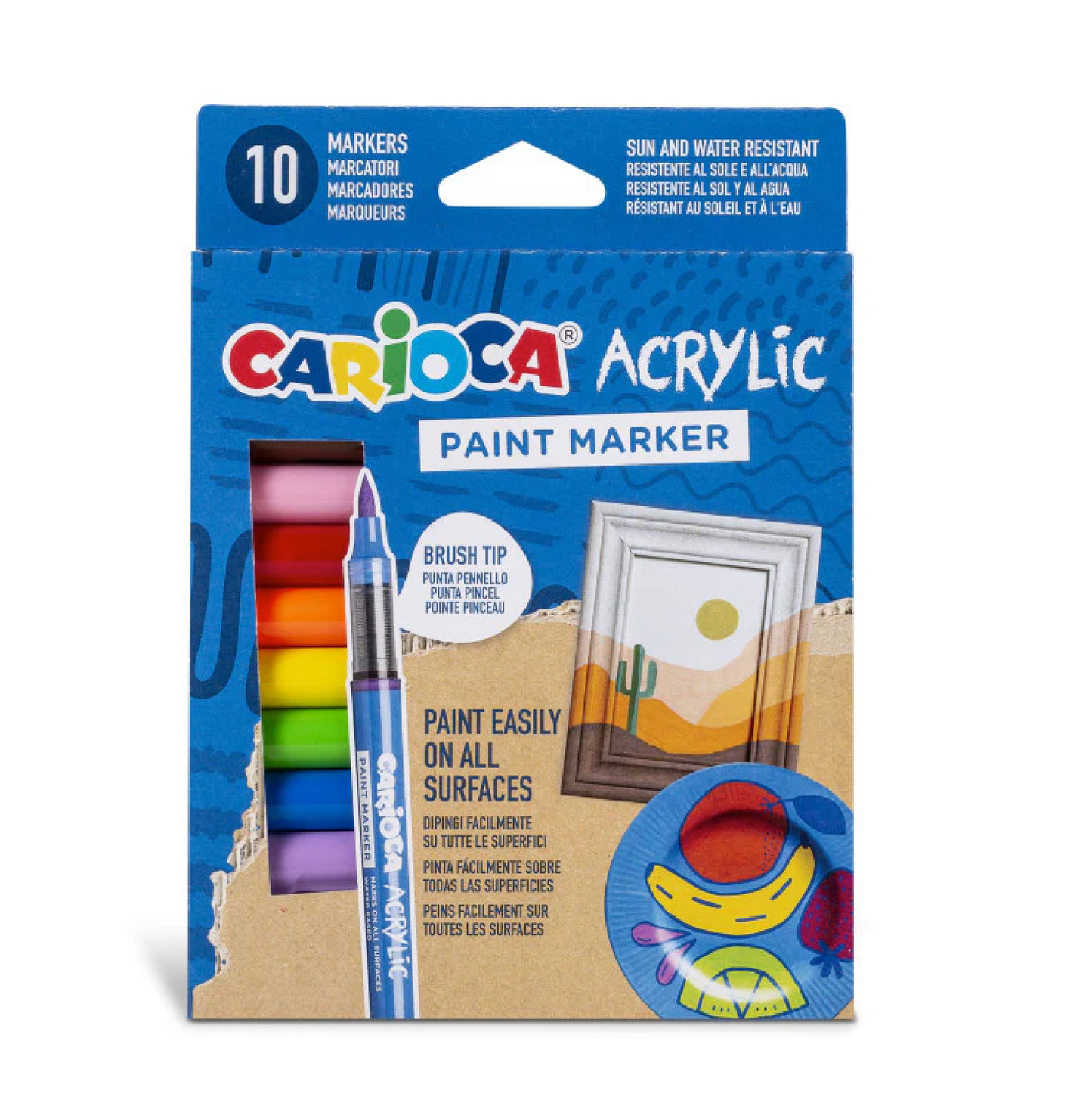 10 Marcatori Acrilici Brush – Pennarelli Punta Pennello per Creatività
