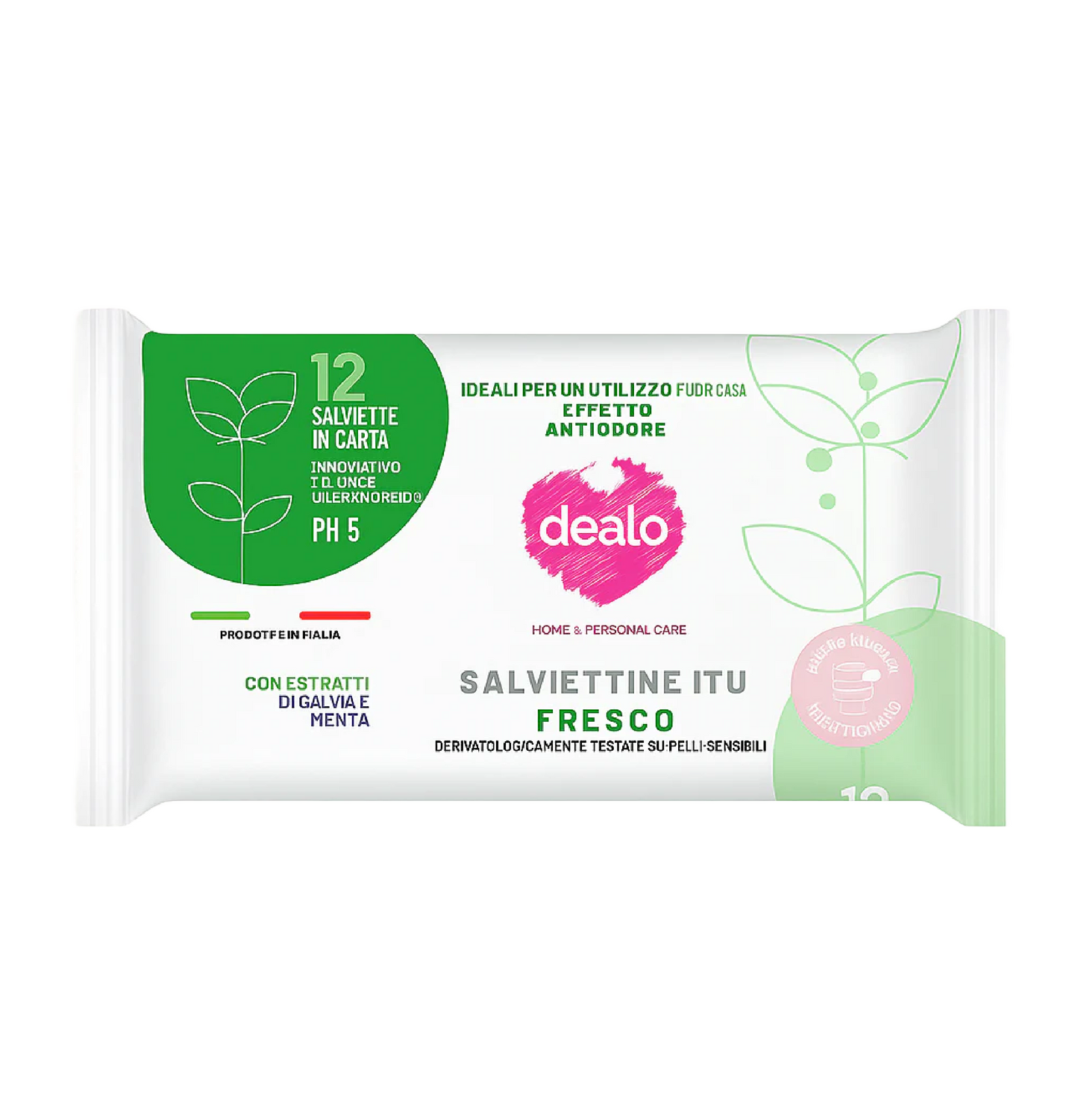 Salviettine Intime Fresco Effetto Antiodore 12 Pezzi – Igiene Intima e Freschezza