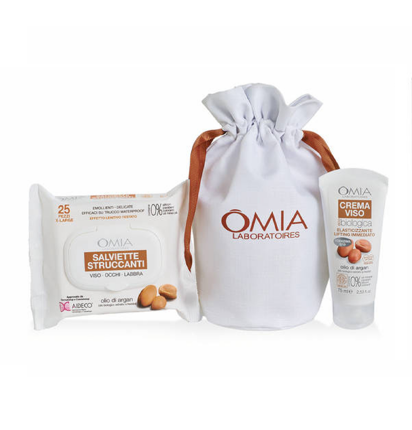 Cofanetto Eco Bio Visage Argan – Crema Viso + Salviette Struccanti + Pochette