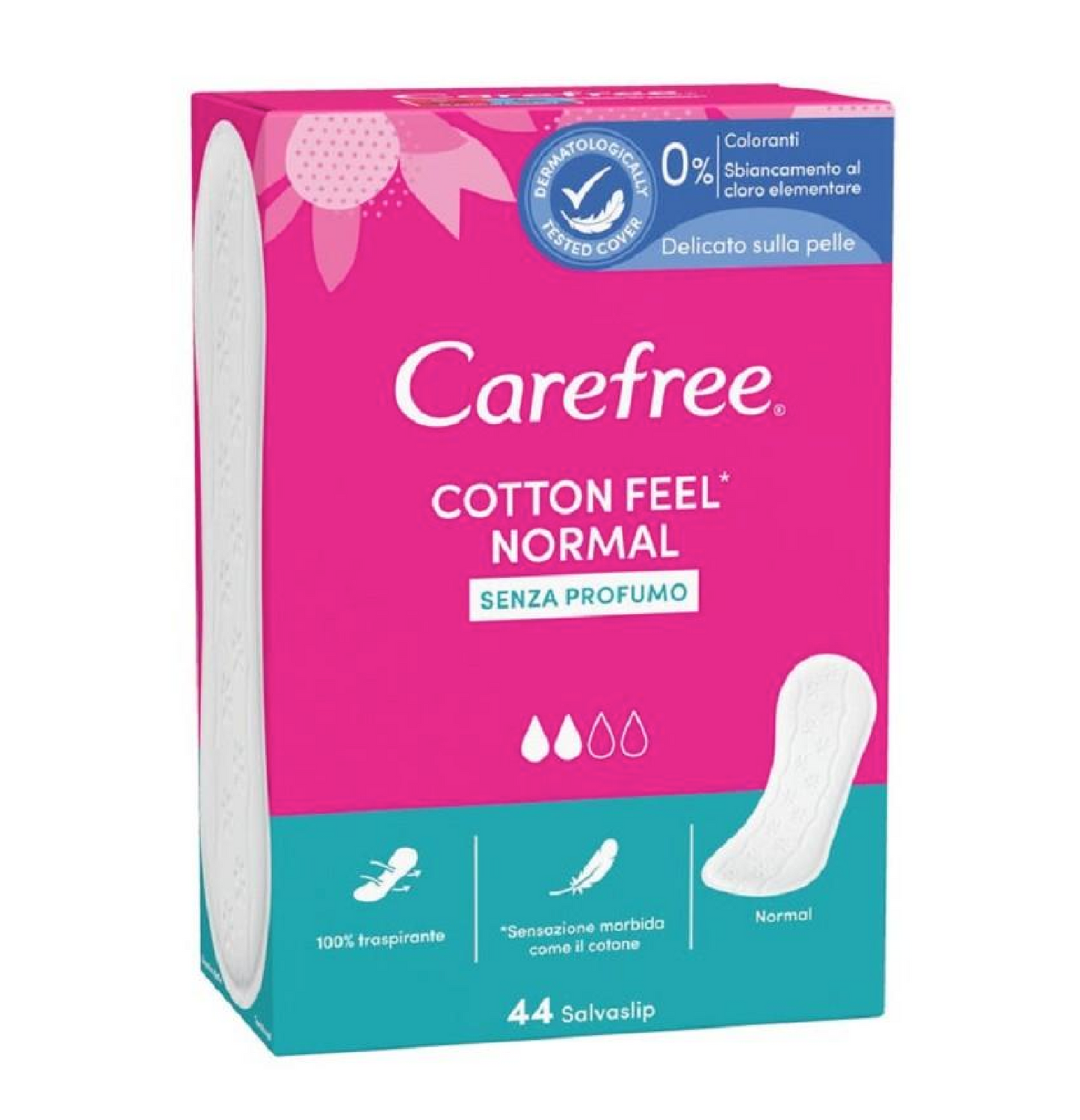 Salvaslip Cotton Normal 44 Pezzi – Traspiranti e Confortevoli