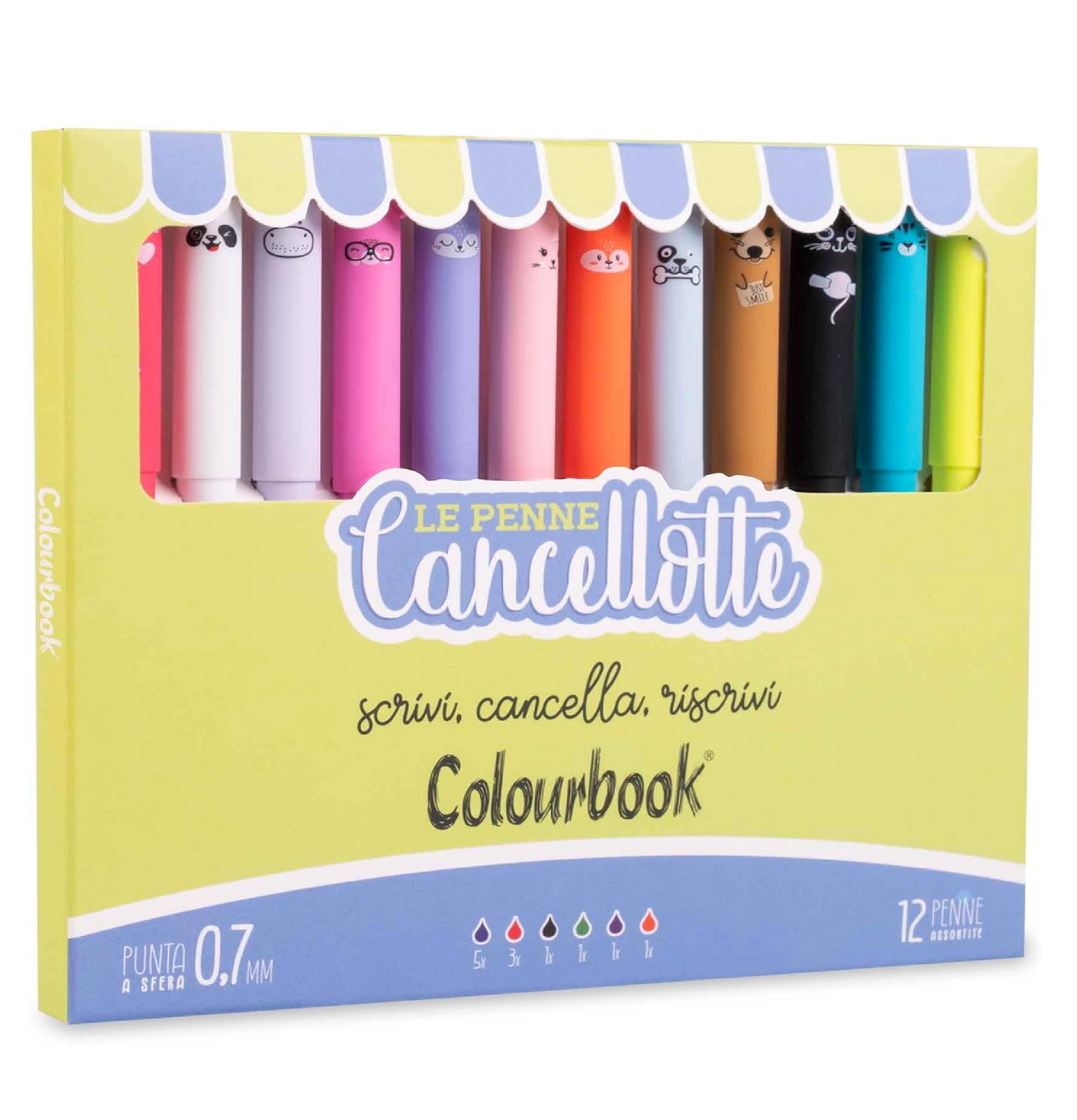 Set 12 Penne Cancellabili Gel – Colori Vivaci e Scrittura Precisa