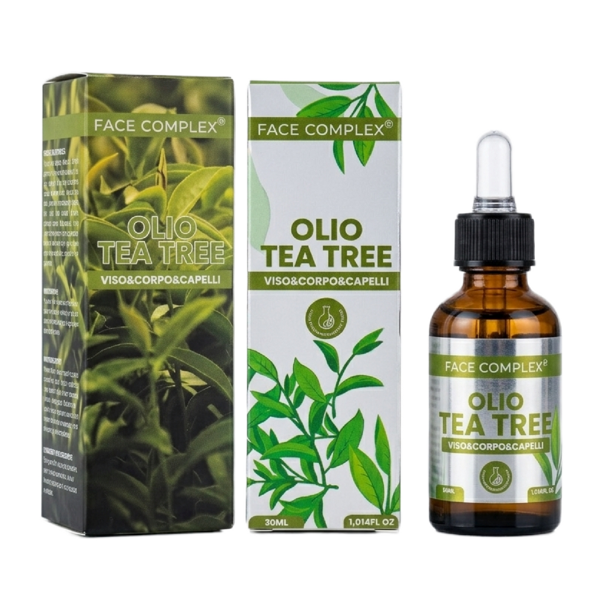 Face Complex Olio di Tea Tree 30ml | Purificante Viso Corpo Capelli