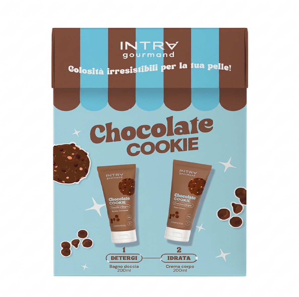 Chocolate Cookie Cofanetto - Bagno Doccia + Crema Cookie al Cioccolato
