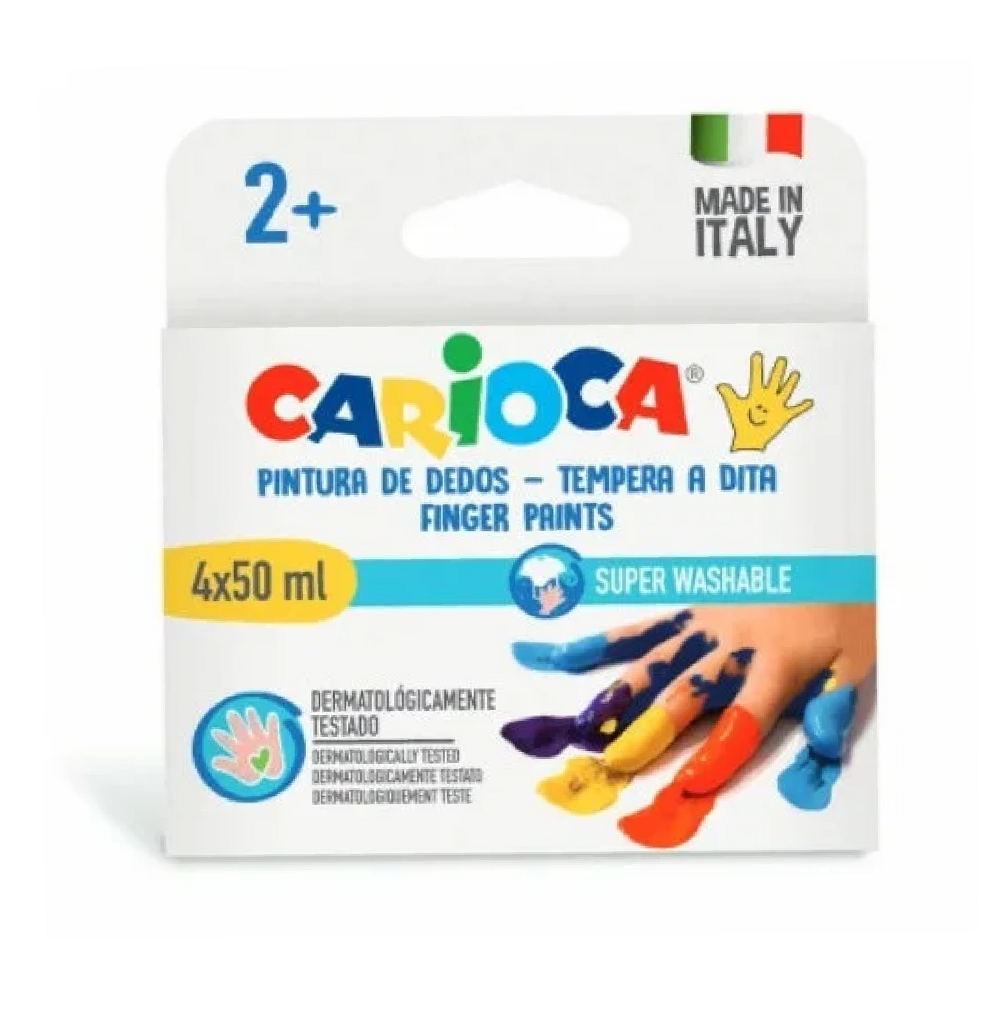 4 Tempere a Dita 50 ml – Finger Paints per Bambini