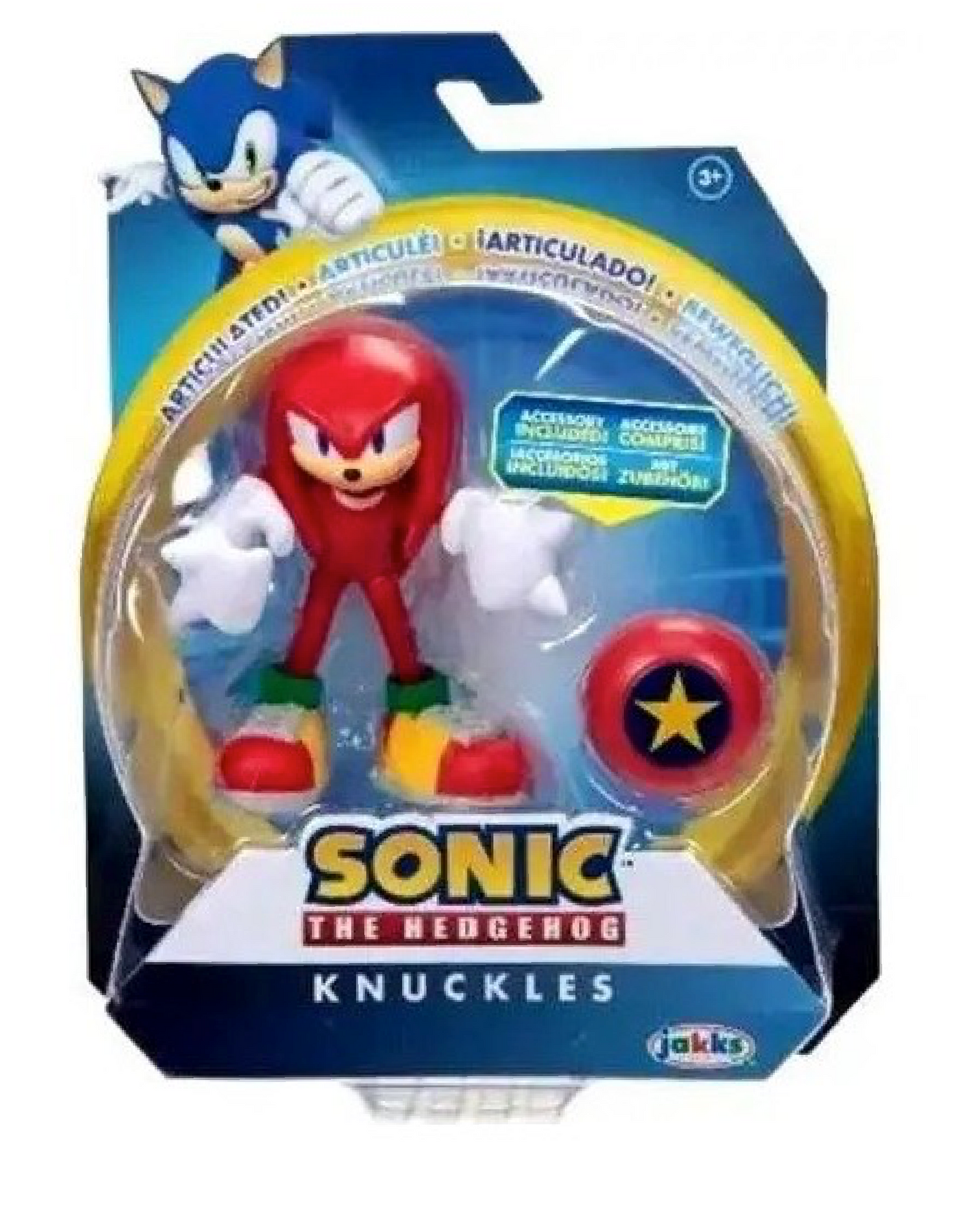 Knuckles – Action Figure Articolata da 10 cm con Star Spring