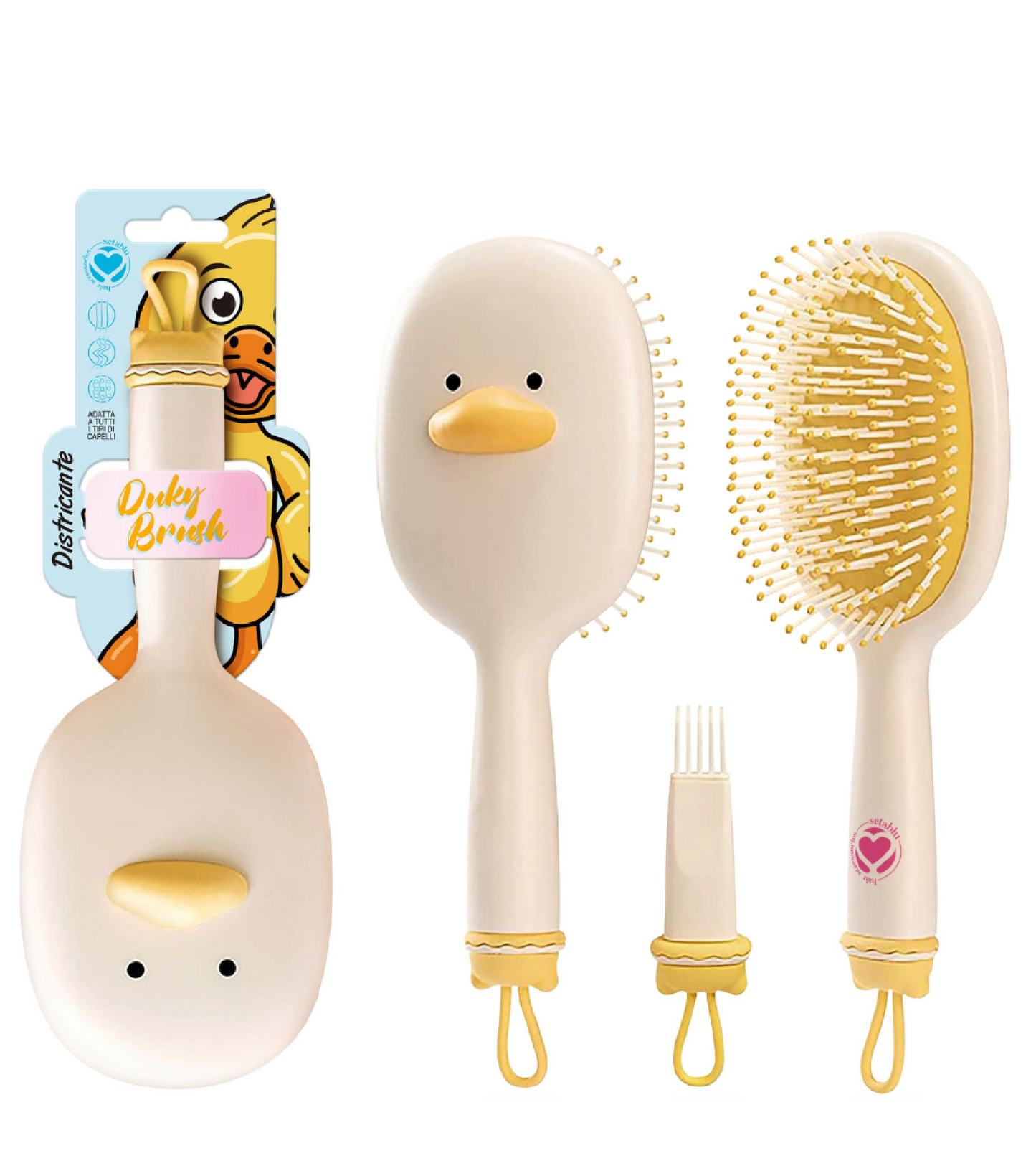 Spazzola Duky Brush - Spazzola Scioglinodi Ergonomica per Capelli Asciutti e Bagnati