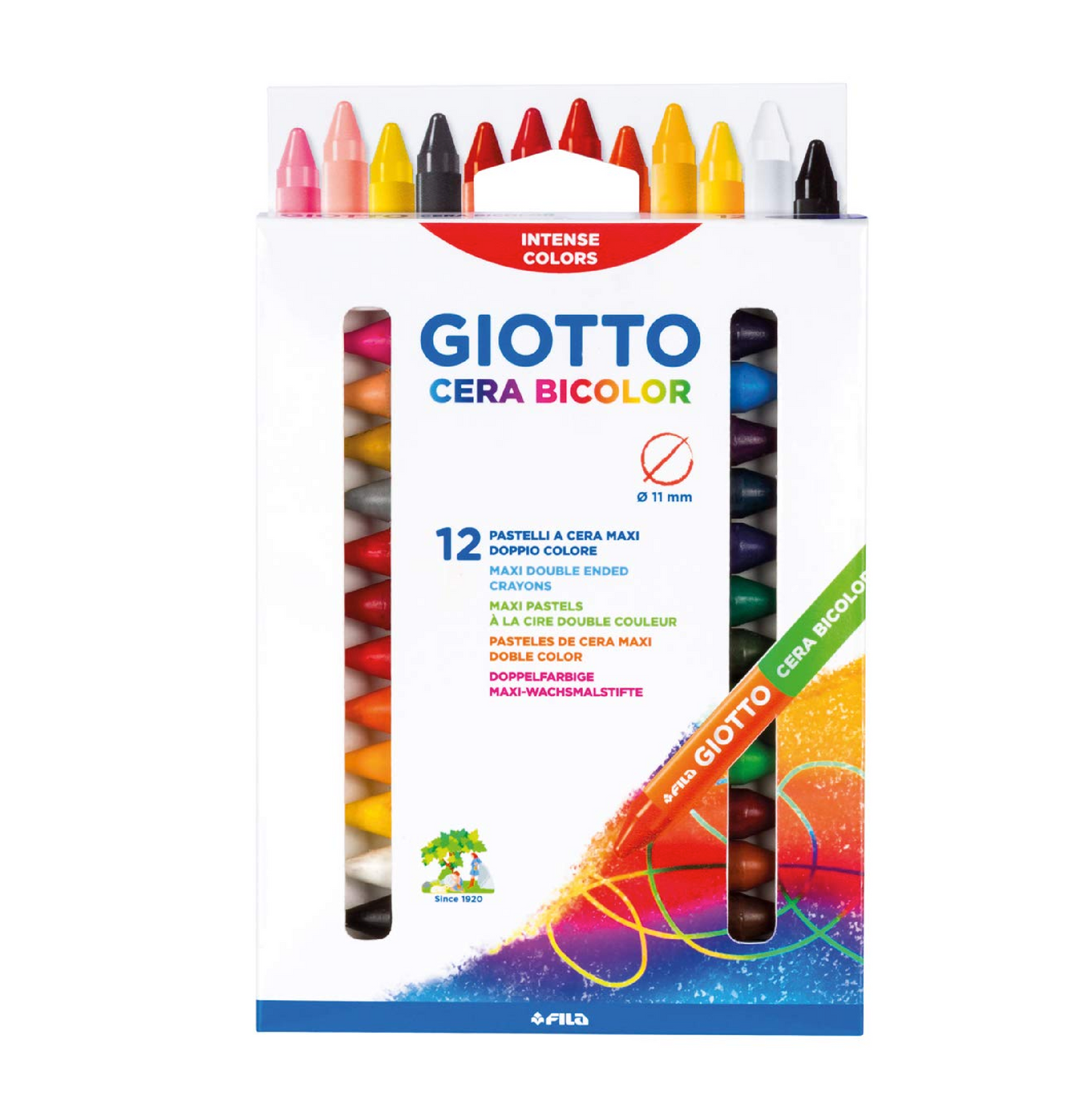 12 Pastelli a Cera Bicolor – 24 Colori in 1, Creatività Senza Limiti
