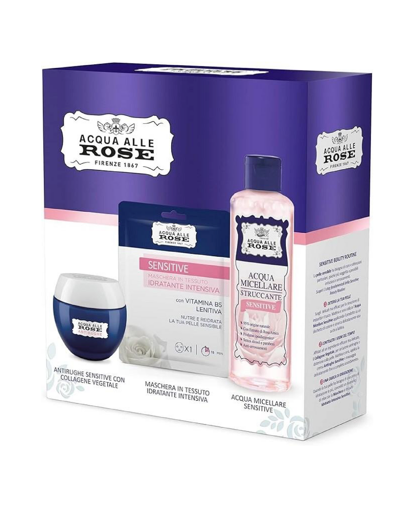 Cofanetto Acqua Micellare + Crema Antirughe + Maschera Viso