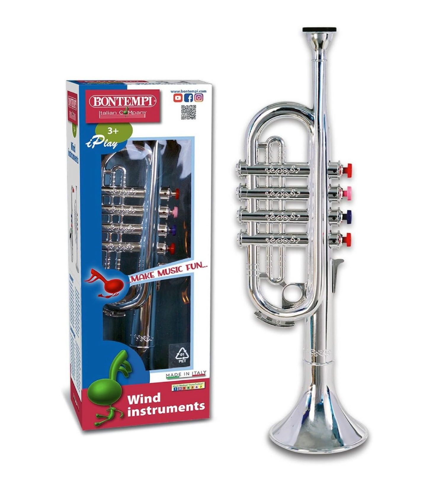 Bontempi Tromba cromata 4 pistoni per bambini