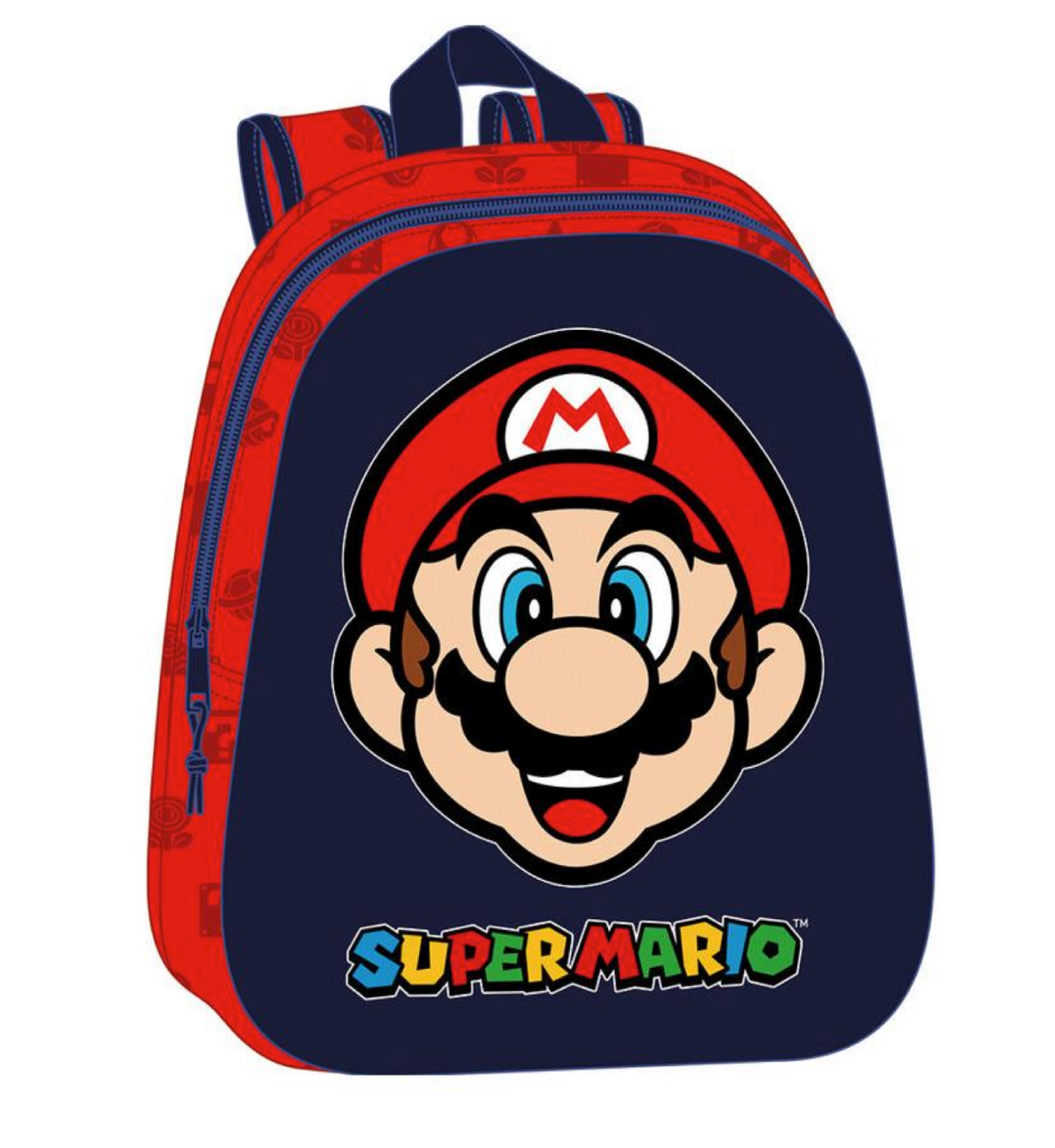 Zaino SuperMario 33cm - Zainetto Asilo e Tempo Libero con Porta-Borraccia