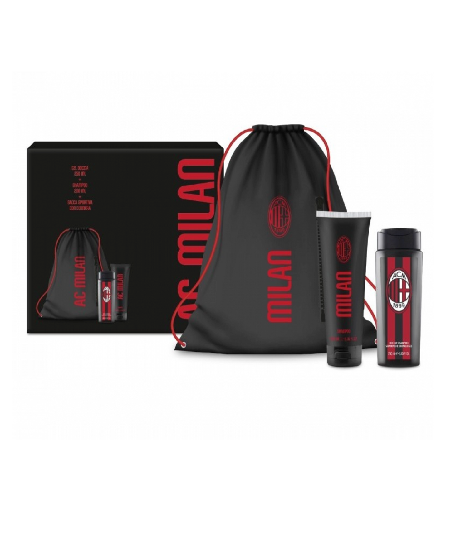 Milan Gift Set – Docciashampoo + Shampoo con Sacca Sportiva