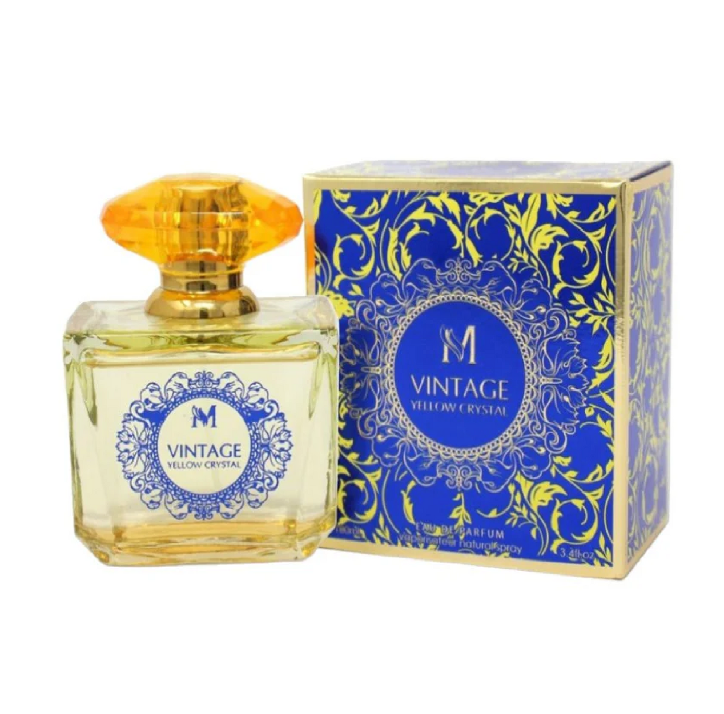 Vintage Yellow Crystal Pour Femme