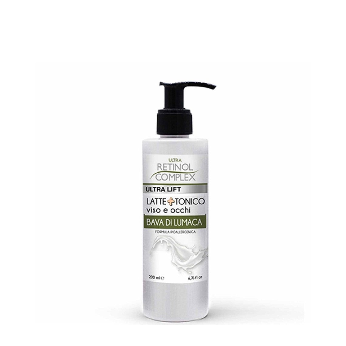Latte e Tonico 2in1 Ultra Retinol Complex 200ml Viso e Occhi - Vipera, Bava di Lumaca, Veleno d'Ape