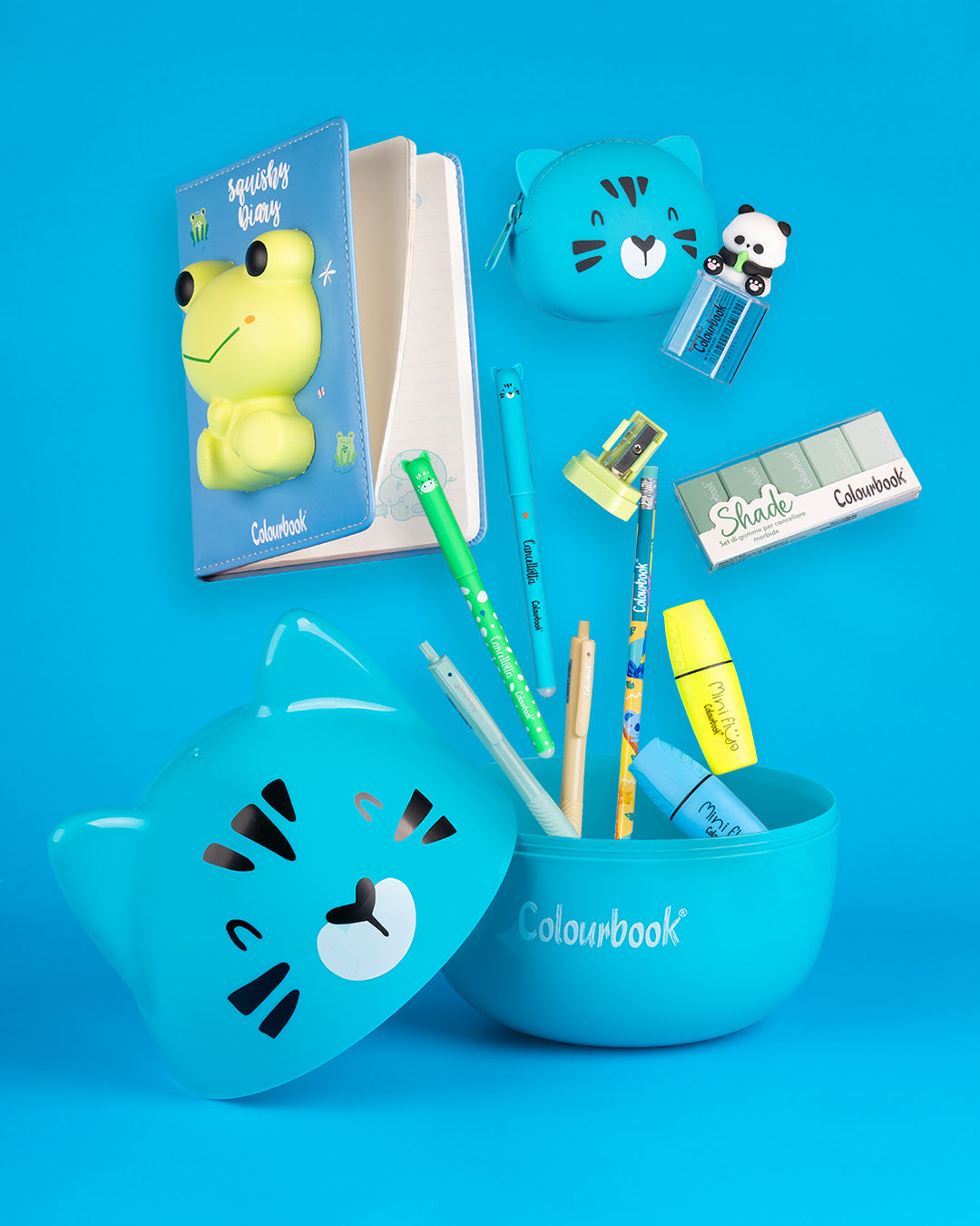 Happy Box Cancellotte – Box Cancelleria con Penne, Evidenziatori e Gadget a Sorpresa