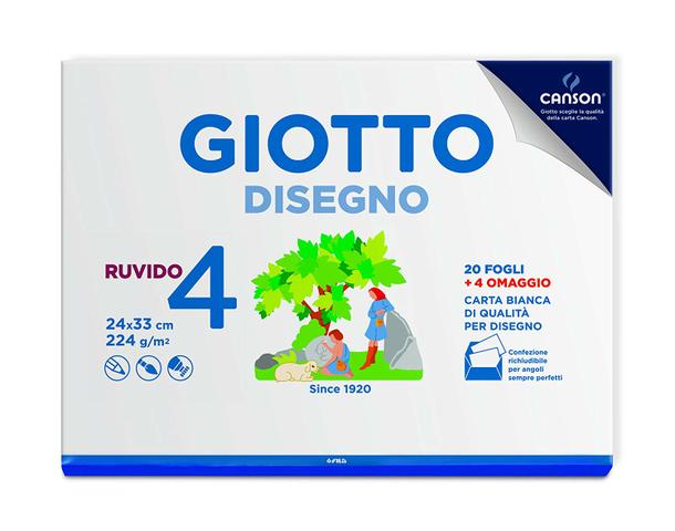 Blocco Disegno 20 Fogli 4 24x33 cm – Ruvido o Liscio per Tecniche Artistiche
