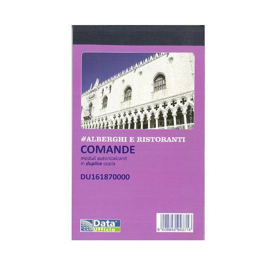 Blocco Comande Alberghi e Ristoranti duplice Copia