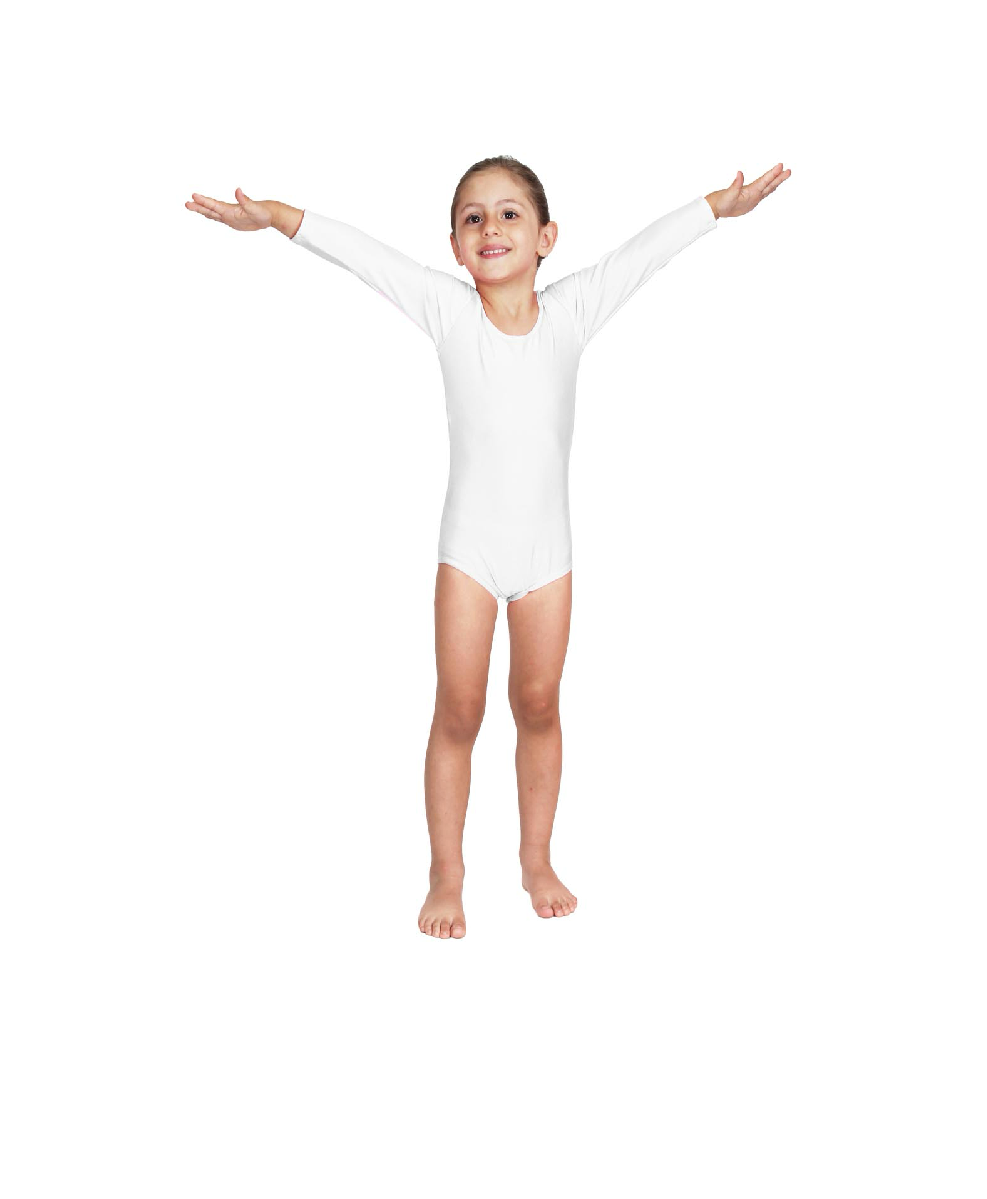 Body Danza Lycra Manica Lunga Bianco