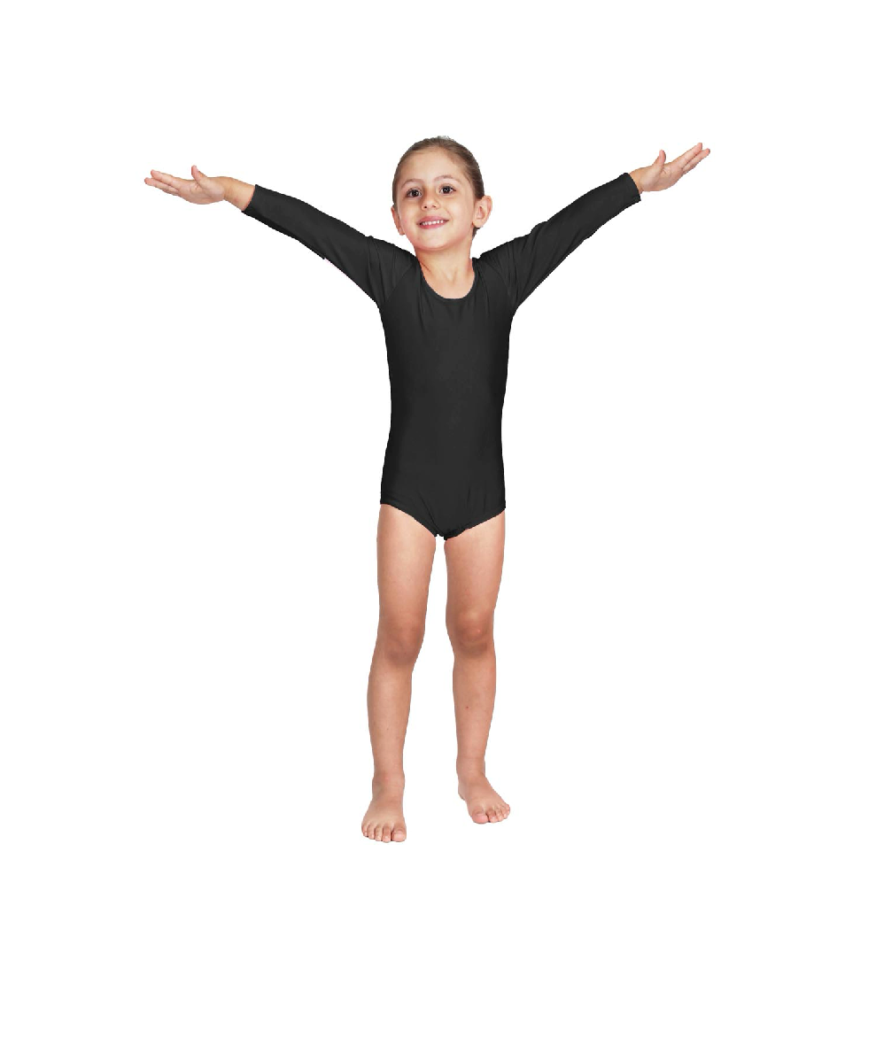 Body Danza Lycra Manica Lunga Nero