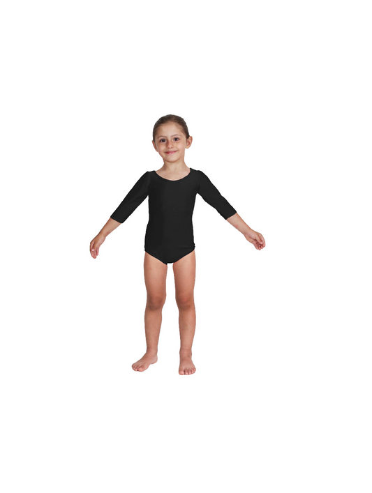 Body Danza Lycra Manica Tre Quarti Nero