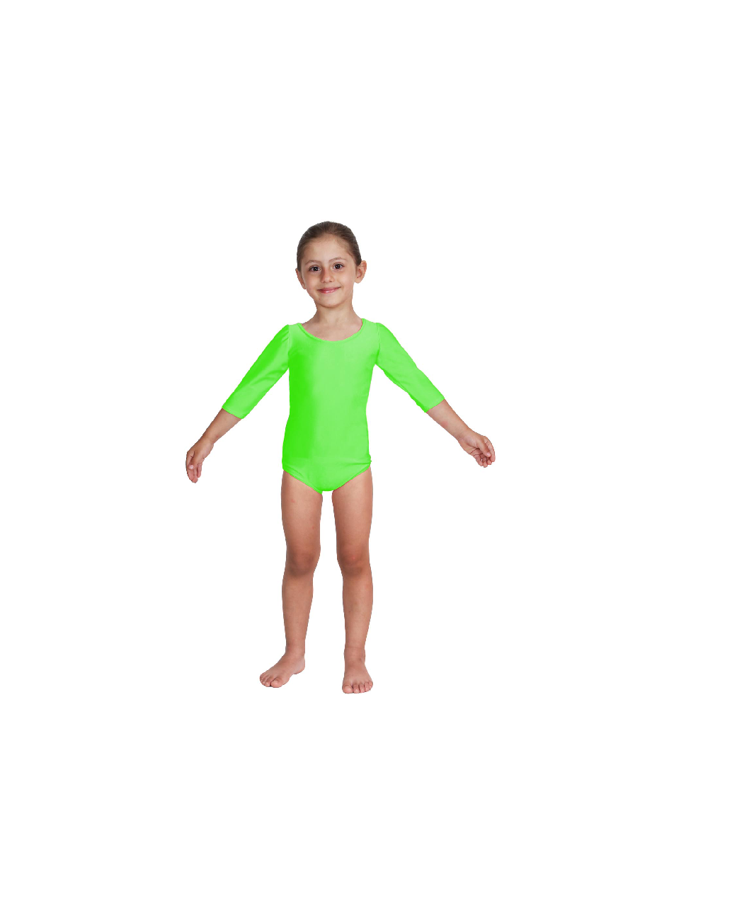 Body Danza Lycra Manica Tre Quarti Verde