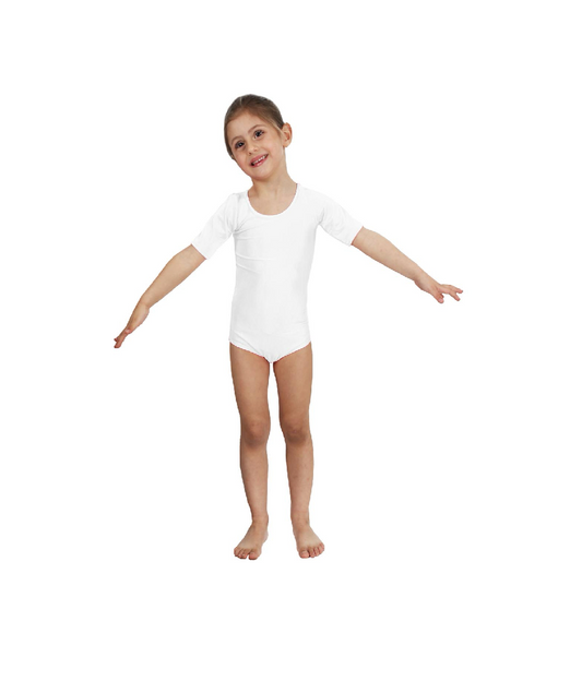 Body Danza Lycra Mezza Manica Bianco