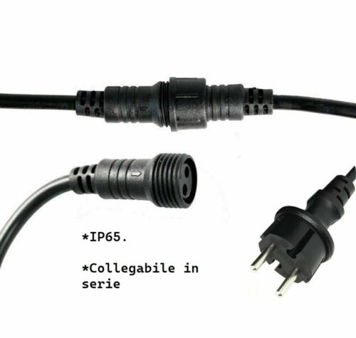 Catena di Lampadine da Esterno 10 metri + 1,5 metri di Cavo di Attacco