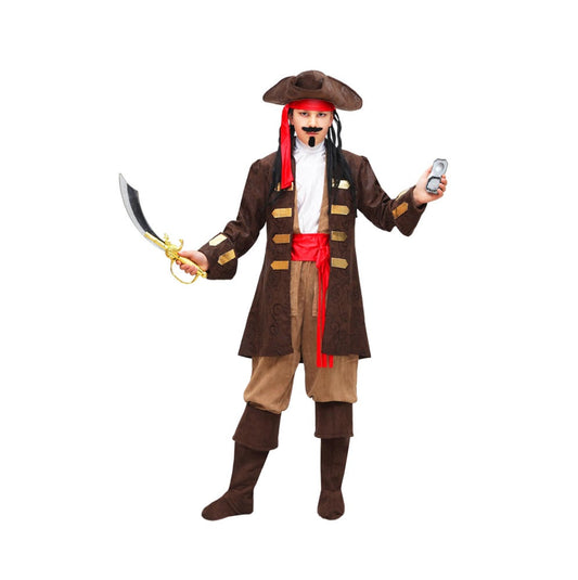 Costume Capitano dei Pirati Tg 5/6anni a 12/13anni