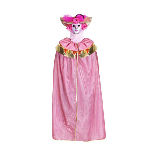 Costume Domino Veneziano Rosa
