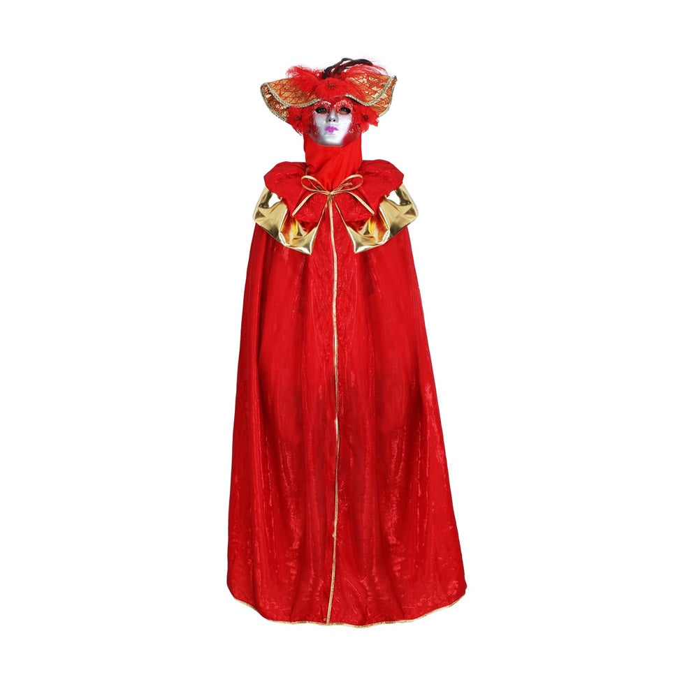 Costume Domino Veneziano Rosso