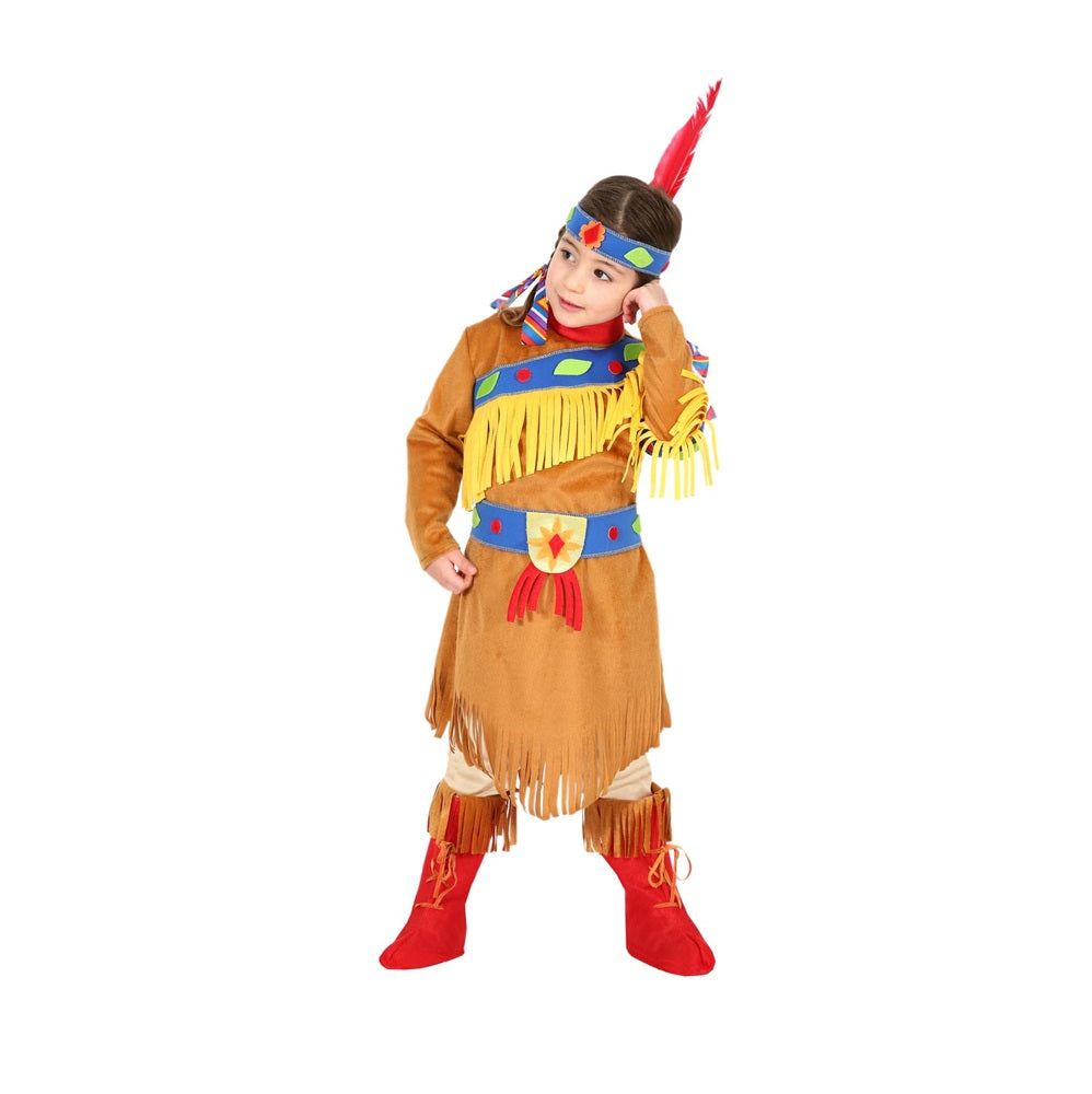 Costume Indiana bambina Tg 3/4 anni a 5/6 anni