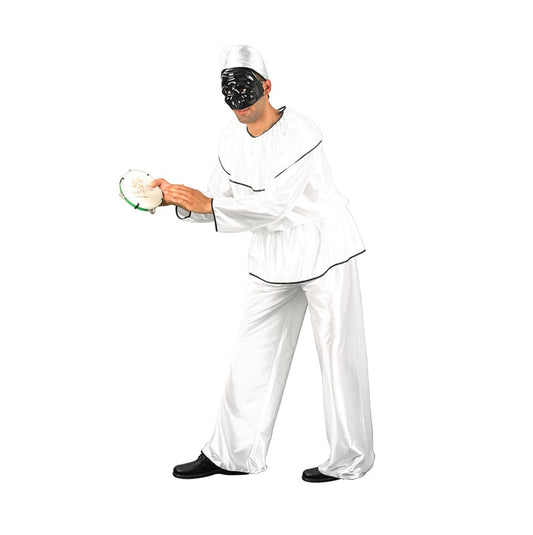 Costume Pulcinella Uomo Adulto Tg S a XL