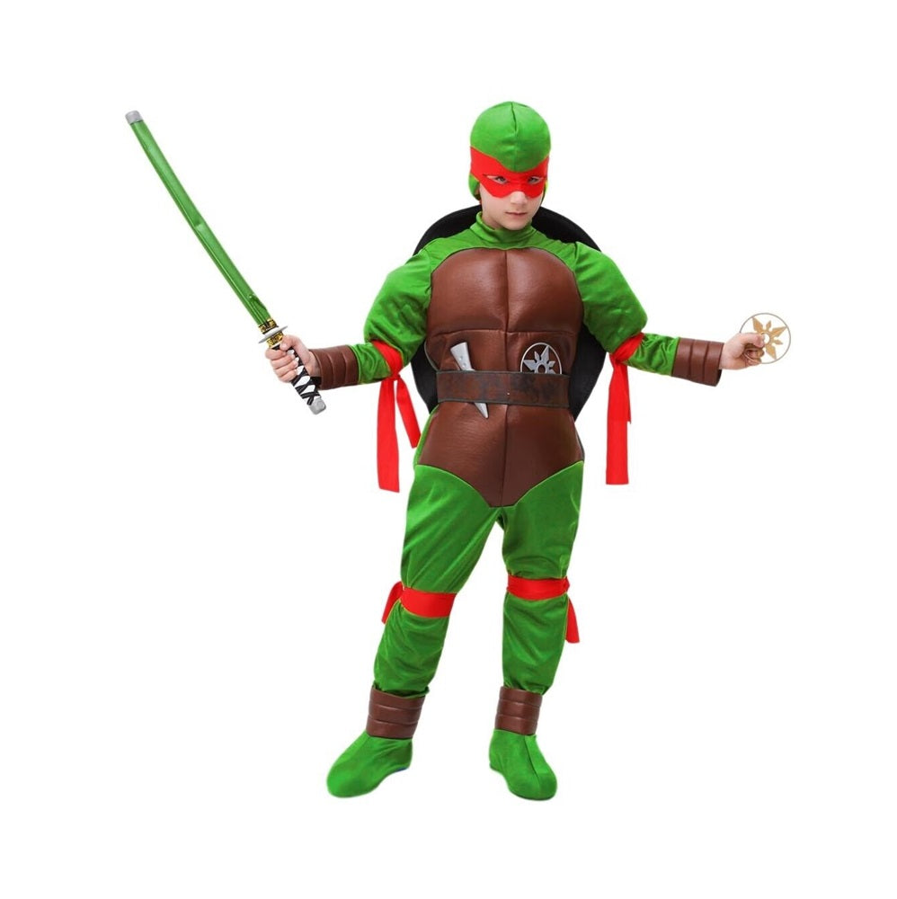 Costume Tartaruga ninja con Muscoli 5/6 anni a 10/11 anni