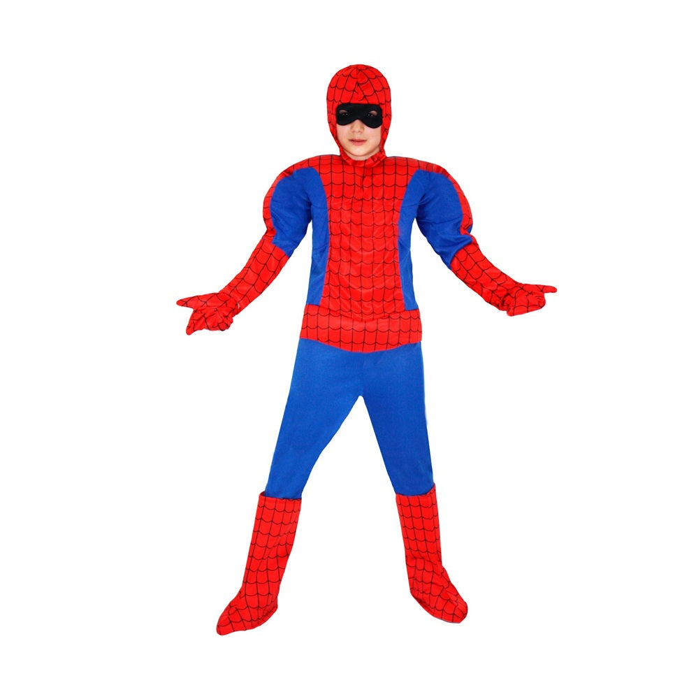 Costume Ragno con muscoli Bambino Tg 5/6anni a 12/13anni