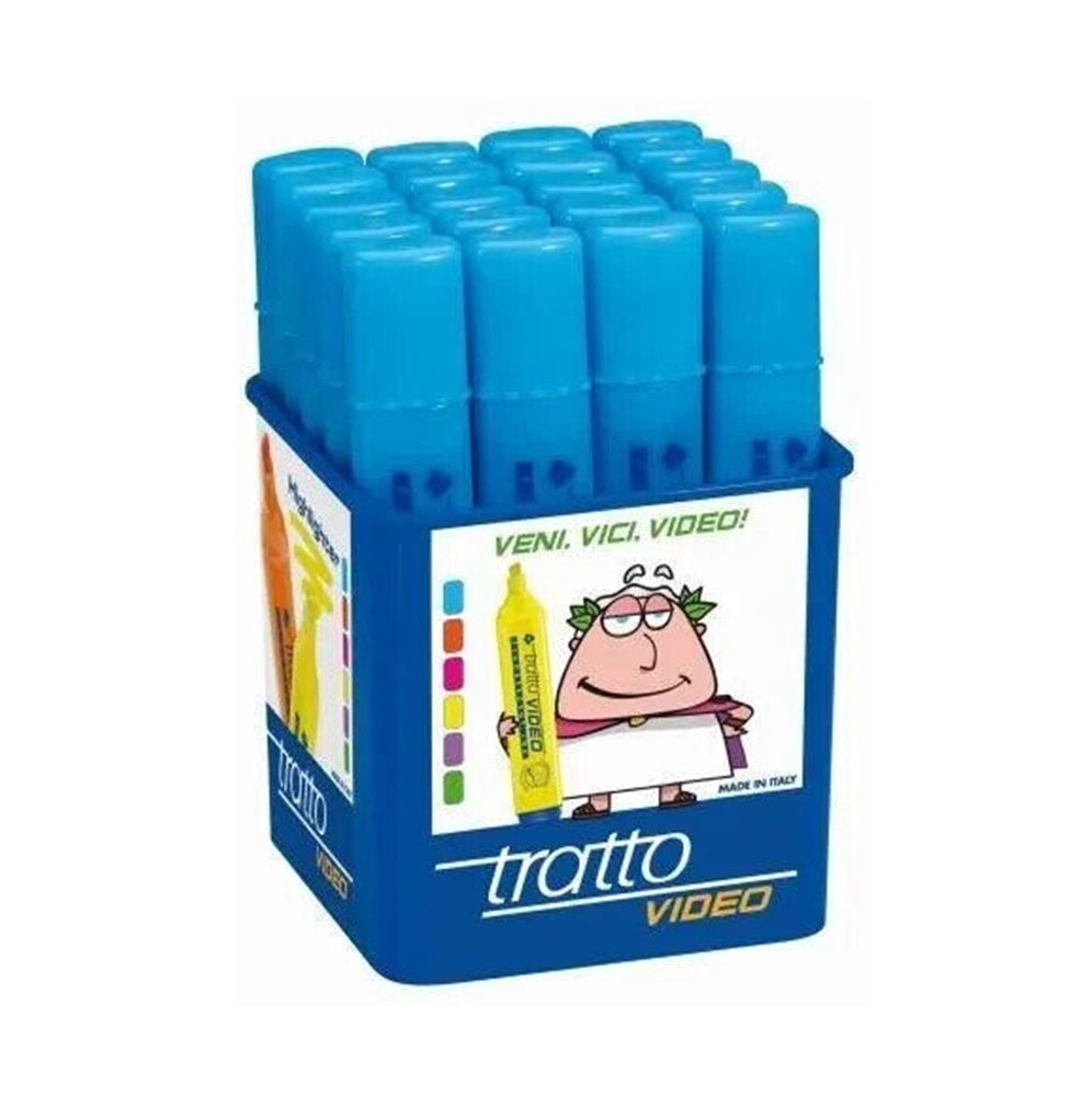 Evidenziatore Azzurro Fluo Barattolo 20pz