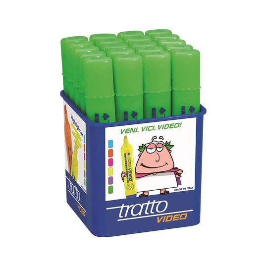 Evidenziatore Verde Fluo Barattolo 20pz