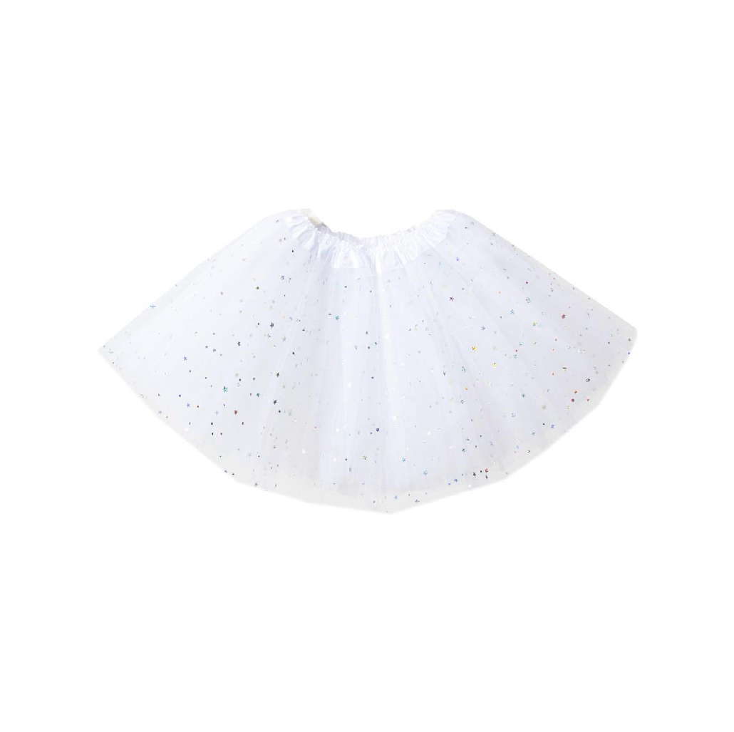 Gonna Tulle Bianca Stellata Bambina