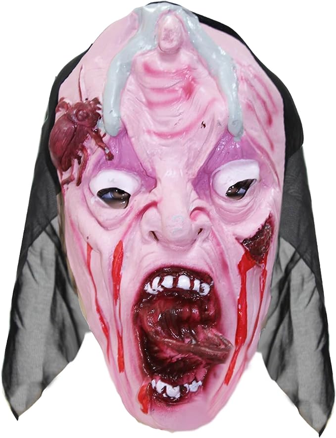 Maschera Vampiro Frankenstein mostro alieno verde