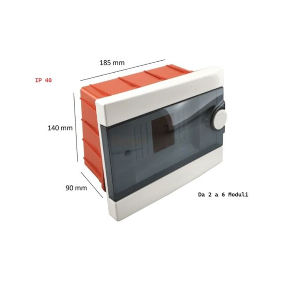 Quadro elettrico IP40 2 moduli 6-9-12-16-24-36