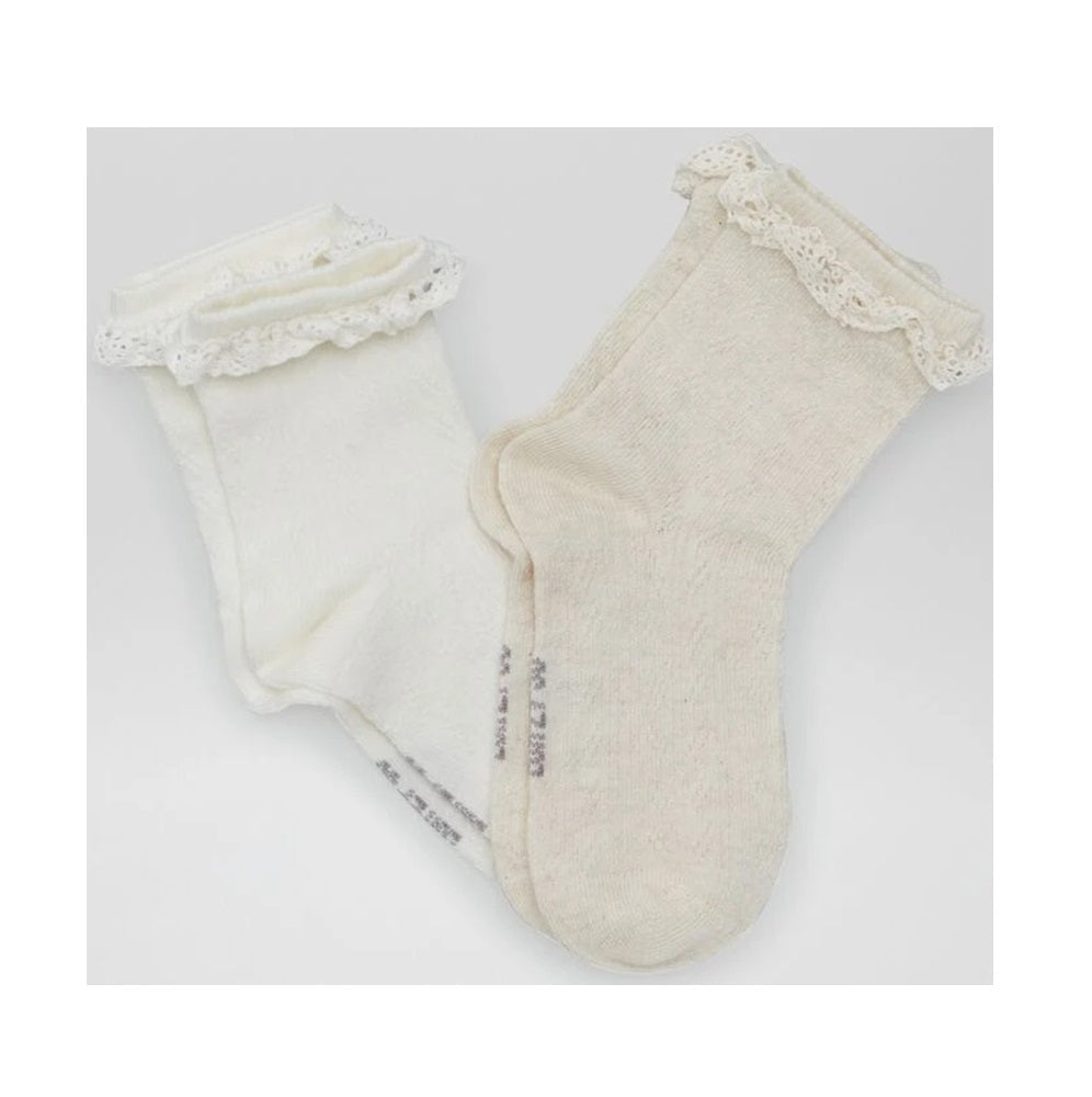 Set 3 Paia Calzini con Merletto Bambina Donna