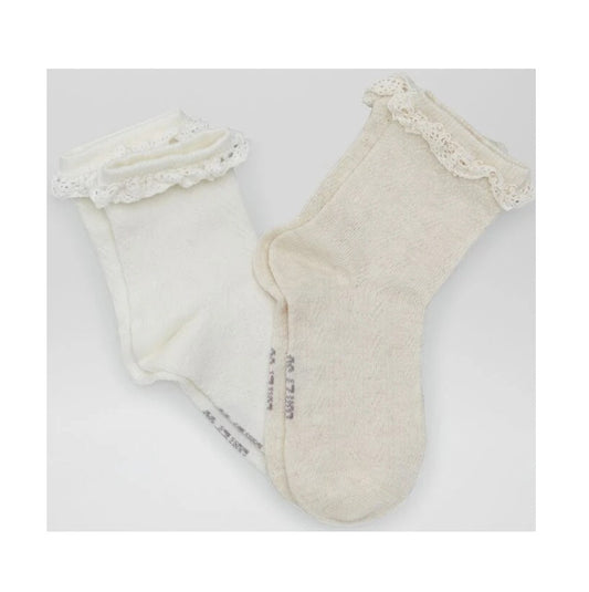 Set 3 Paia Calzini con Merletto Bambina Donna